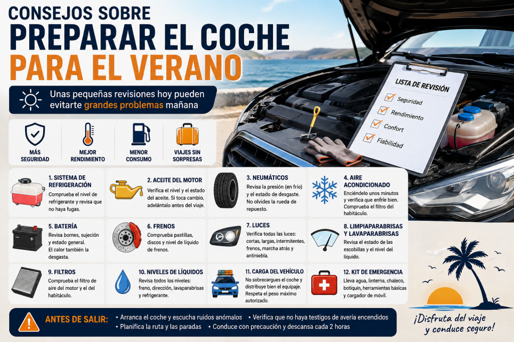 Preparar el coche para el verano