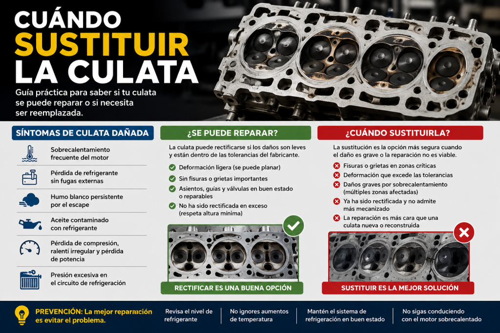 Cuándo es necesario sustituir la culata