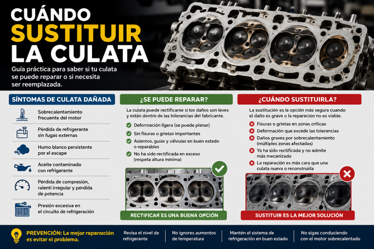 Cuándo es necesario sustituir la culata