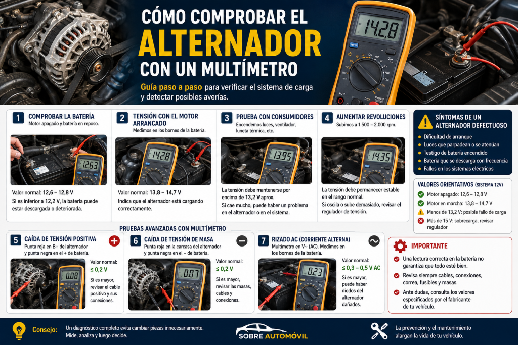 Cómo saber si el alternador funciona correctamente