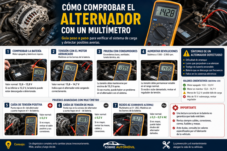 Cómo saber si el alternador funciona correctamente