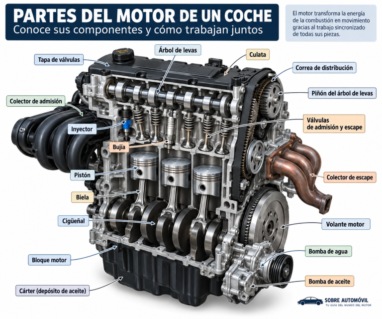 Partes del motor de un coche