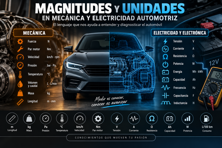Magnitudes y unidades en mecánica y electricidad automotriz