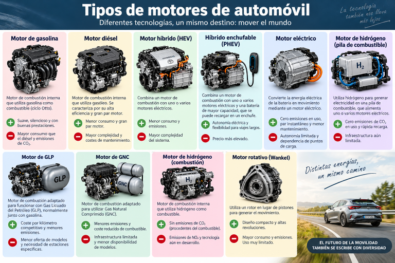 Tipos de motores de automóvil