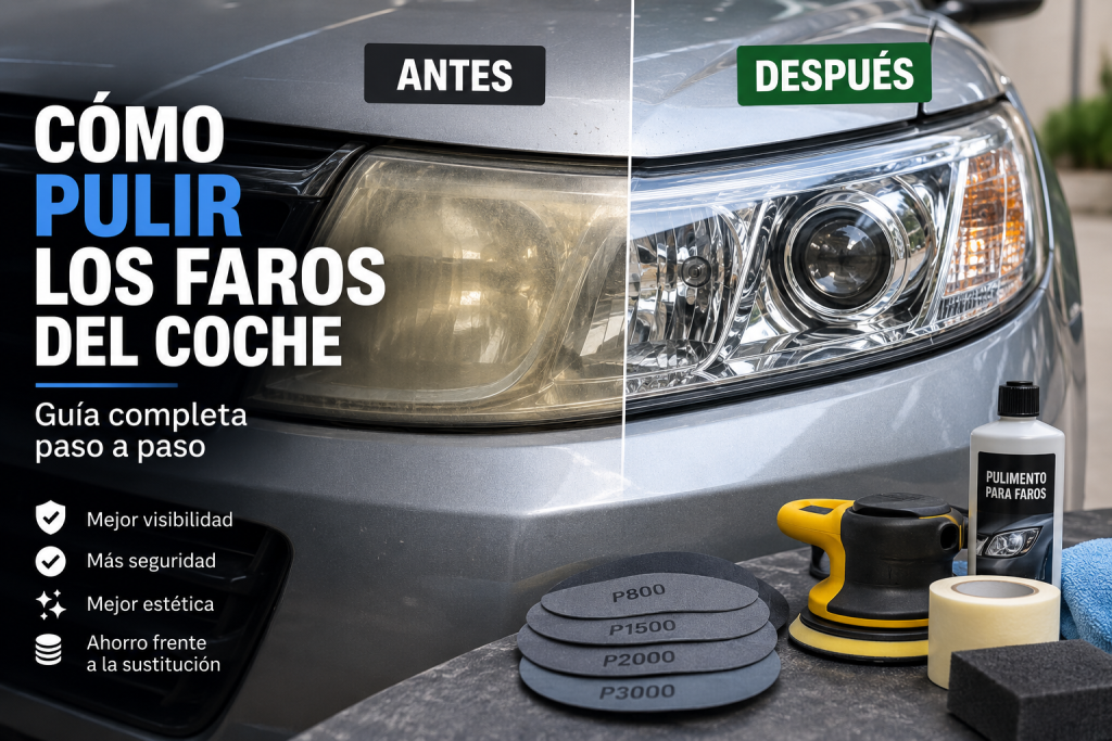 Cómo pulir los faros del coche