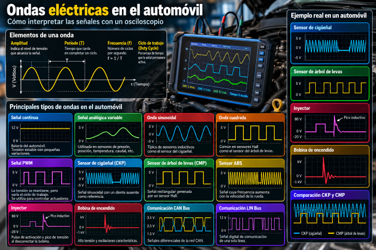 Ondas eléctricas en el automóvil