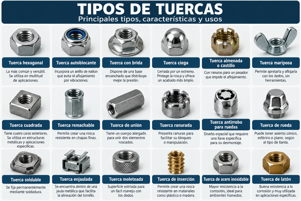 Tipos de tuercas