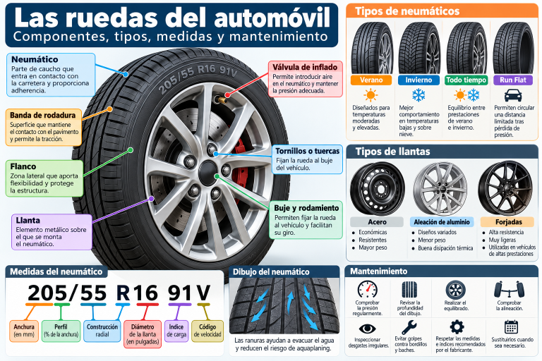 Las ruedas del automóvil